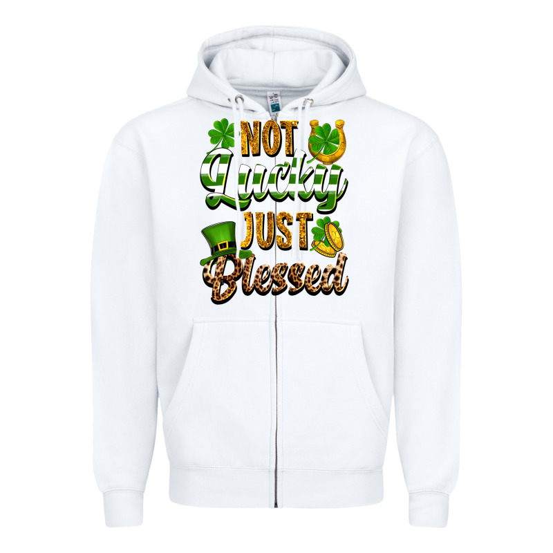 St. Patrick's Not Lucky Just Blessed Zipper Hoodie by OliviaCreatesArt | Teevron