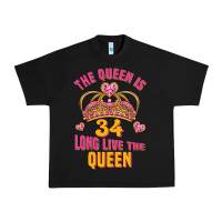Black the queen is 34 long live the queen Urban Heavy Tee - Jasminsmagicworld