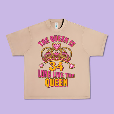 The Queen Is 34 Long Live The Queen Urban Heavy Tee Designed By Jasminsmagicworld