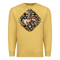 Antique Gold Aztec symbol rodeo Premium Sweatshirt - FaDigitalArtStudio