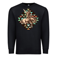 Black Aztec symbol rodeo Premium Sweatshirt - FaDigitalArtStudio