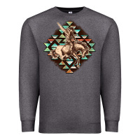 Charcoal Heather Aztec symbol rodeo Premium Sweatshirt - FaDigitalArtStudio