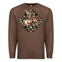 Chestnut Aztec symbol rodeo Premium Sweatshirt - FaDigitalArtStudio
