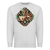 Dove Grey Aztec symbol rodeo Premium Sweatshirt - FaDigitalArtStudio