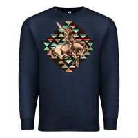 Navy Aztec symbol rodeo Premium Sweatshirt - FaDigitalArtStudio