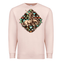 Pale Pink Aztec symbol rodeo Premium Sweatshirt - FaDigitalArtStudio