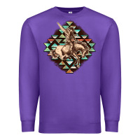 Purple Aztec symbol rodeo Premium Sweatshirt - FaDigitalArtStudio