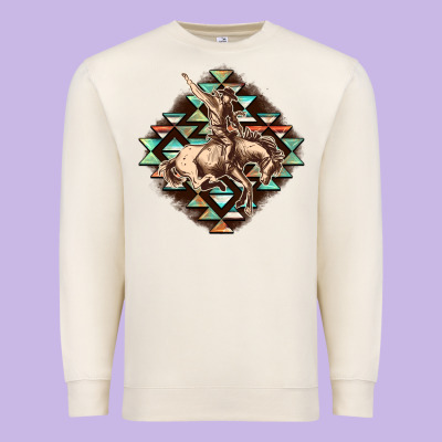 Aztec Symbol Rodeo Premium Sweatshirt Designed By Fadigitalartstudio