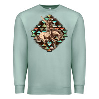 Seafoam Aztec symbol rodeo Premium Sweatshirt - FaDigitalArtStudio