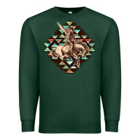 Sports Green Aztec symbol rodeo Premium Sweatshirt - FaDigitalArtStudio