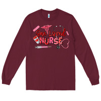 Burgundy one loved nurse Long Sleeve Tee - texasbilliewilder