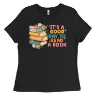 Black it's a good day to read a book Ladies Tee - MaliasSmallBusiness