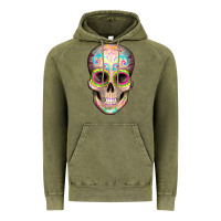 Vintage Olive Mexican Skull Vintage Hoodie - Artiststas