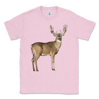 Bubblegum Pink white tailed buck deer Classic Tee - LillyAllenDesigns