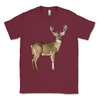 Burgundy white tailed buck deer Classic Tee - LillyAllenDesigns