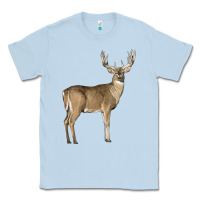 Dusty Blue white tailed buck deer Classic Tee - LillyAllenDesigns