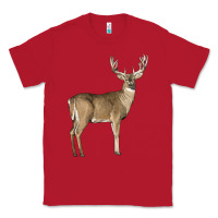 Red white tailed buck deer Classic Tee - LillyAllenDesigns