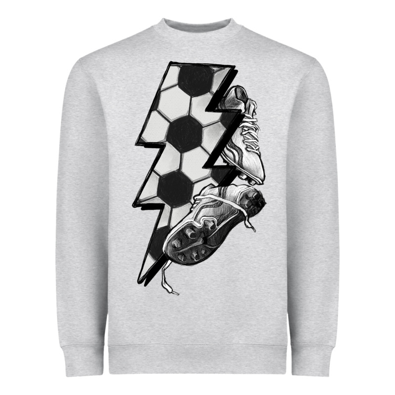 Lightning Bolt Soccer Heavyweight Sweatshirt by HowdyJamesFarm | Teevron