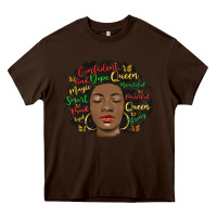 Chocolate Brown afro diva Heavy Core Tee - MaliasSmallBusiness