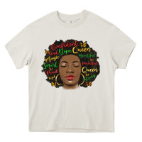 Cream afro diva Heavy Core Tee - MaliasSmallBusiness