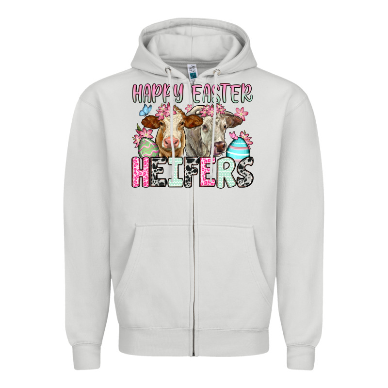 Happy Easter Heifers Zipper Hoodie by OliviaCreatesArt | Teevron