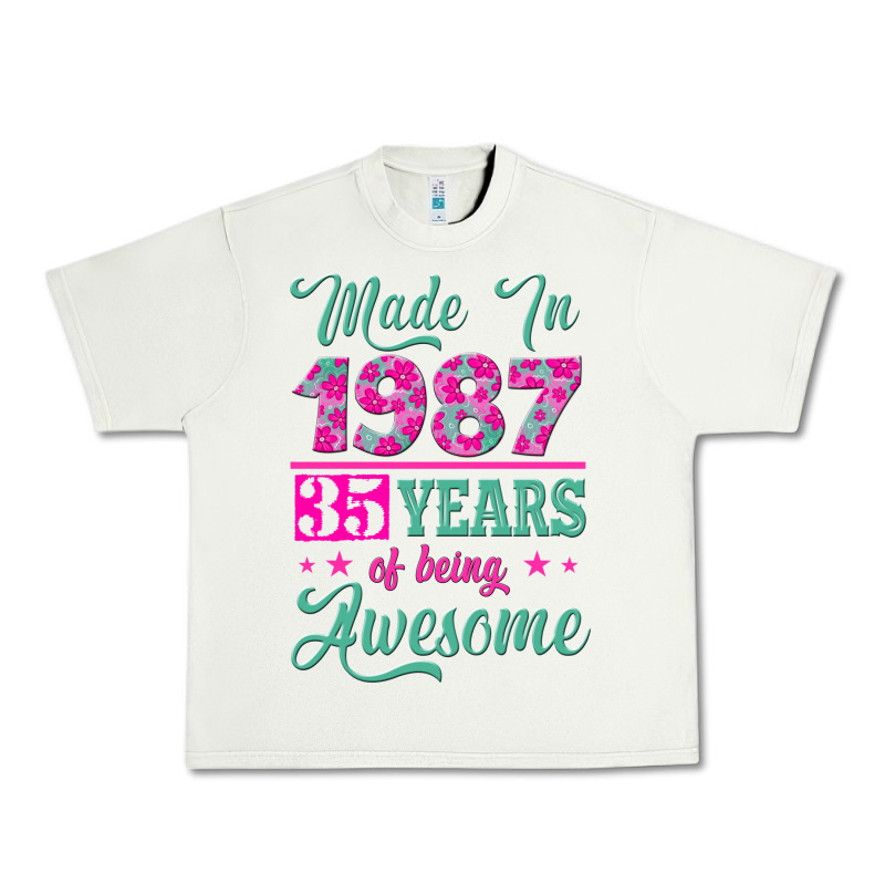 Made In 1987, 35 Years Of Being Awesome Urban Heavy Tee by Jasminsmagicworld | Teevron
