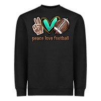 Black Peace love football Heavyweight Sweatshirt - HowdyJamesFarm