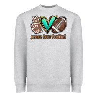 Peace Love Football Heavyweight Sweatshirt | Teevron