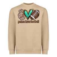 Mushroom Peace love football Heavyweight Sweatshirt - HowdyJamesFarm