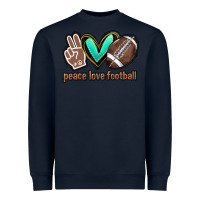 Navy Peace love football Heavyweight Sweatshirt - HowdyJamesFarm