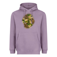 Lavender camouflage and leopard patch  4 Heavyweight Hoodie - BundleAndBundleShop