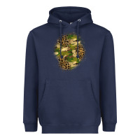 Navy camouflage and leopard patch  4 Heavyweight Hoodie - BundleAndBundleShop