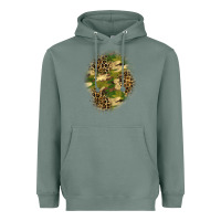 Sage camouflage and leopard patch  4 Heavyweight Hoodie - BundleAndBundleShop