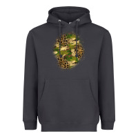 Smoke camouflage and leopard patch  4 Heavyweight Hoodie - BundleAndBundleShop