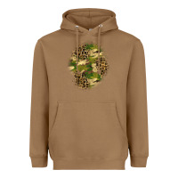 Toasted Coconut camouflage and leopard patch  4 Heavyweight Hoodie - BundleAndBundleShop