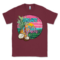 Burgundy somewhere on a beach Classic Tee - JahusDesignShop