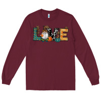 Burgundy Fall Love Gnome Long Sleeve Tee - RanaPortraitStore