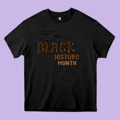 Black History Month Heavy Core Tee Designed By Maliassmallbusiness