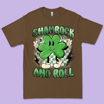 Shamrock And Roll Premium Tee Designed By Maliassmallbusiness