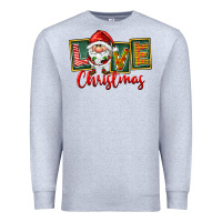 Heather Grey Love Christmas Gnome Santa Premium Sweatshirt - FaDigitalArtStudio