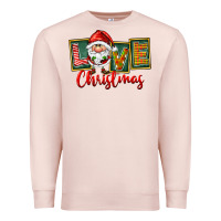Pale Pink Love Christmas Gnome Santa Premium Sweatshirt - FaDigitalArtStudio