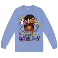 Colony Blue mardi gras school secretary afro messy bun Long Sleeve Tee - texasbilliewilder