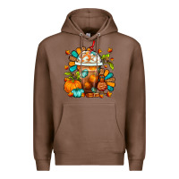 Chestnut Thanksgiving Frappe Coffee Premium Hoodie - FaDigitalArtStudio