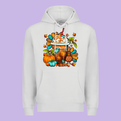 Thanksgiving Frappe Coffee Premium Hoodie Designed By Fadigitalartstudio