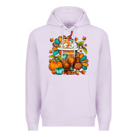 Lilac Thanksgiving Frappe Coffee Premium Hoodie - FaDigitalArtStudio