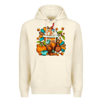 Sandshell Thanksgiving Frappe Coffee Premium Hoodie - FaDigitalArtStudio