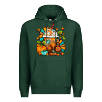 Sports Green Thanksgiving Frappe Coffee Premium Hoodie - FaDigitalArtStudio