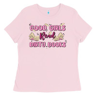 Bubblegum Pink good girls read dirty books Ladies Tee - MaliasSmallBusiness