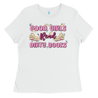 White good girls read dirty books Ladies Tee - MaliasSmallBusiness