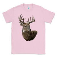 Bubblegum Pink white tailed buck deer head Classic Tee - LillyAllenDesigns